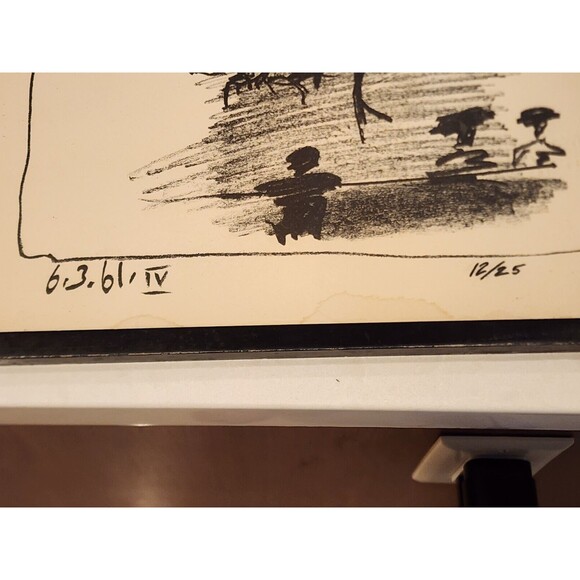 Vintage 1961 PABLO PICASSO Abstract Les Banderilles A Los Toros IV Lithograph - Picture 6 of 7
